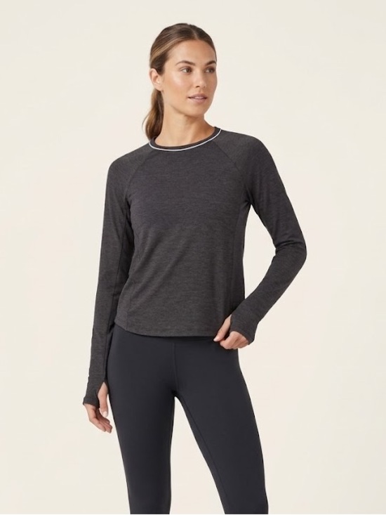 K-Swiss Tops - K-Swiss Women's Long Sleeve Performance Tee in Charcoal Gray